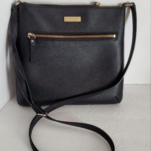 kate Spade Rima Laurel Way Black Saffiano Leather Crossbody Bag